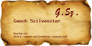 Gasch Szilveszter névjegykártya